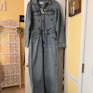 Zara Blue Denim jumpsuit